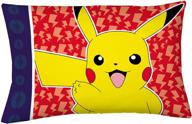 super soft microfiber pokemon pillowcase for kids, 20 in x 30 in - franco kids bedding logo