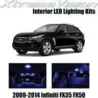 🔵 улучшенный набор led-освещения для салона infiniti fx35 fx50 2009-2014 (12 штук) в синем цвете + инструмент для легкой установки логотип