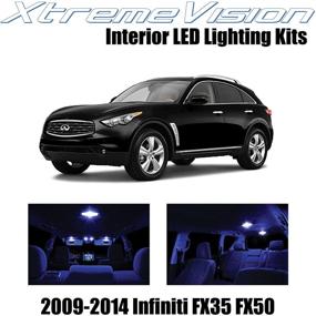 img 4 attached to 🔵 Enhanced Infiniti FX35 FX50 2009-2014 Interior LED Kit (12 Pieces) in Blue + Easy Installation Tool