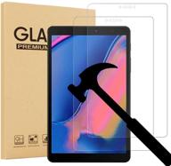 📱 epicgadget [2 pack] galaxy tab a 8.0 2019 sm-t290 screen protector - tempered glass, anti-scratch, bubble-free, hd clarity logo