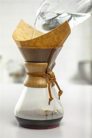 img 3 attached to Кофеварка Chemex Classic pour over для кофе, чая и эспрессо, стеклянная, для кухни и обеденной зоны