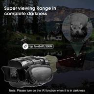 🔦 high-definition night vision goggles with long range infrared technology, 960p video capture, 32gb card included - ideal for day and night hunting, camping, wildlife observation, and security monitoring logo