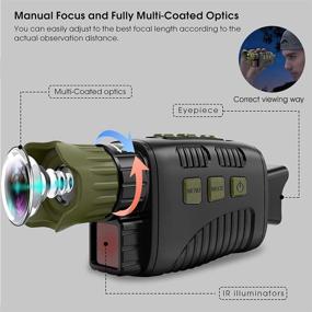 img 2 attached to 🔦 High-Definition Night Vision Goggles with Long Range Infrared Technology, 960P Video Capture, 32GB Card Included - Ideal for Day and Night Hunting, Camping, Wildlife Observation, and Security Monitoring