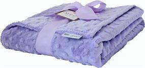 img 1 attached to 👶✨ Luxurious MEG ORIGINAL Lavender Baby Girl Minky Dot Blanket for Unmatched Comfort and Style