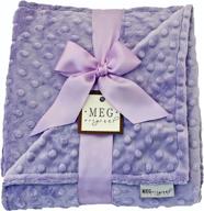 👶✨ luxurious meg original lavender baby girl minky dot blanket for unmatched comfort and style logo