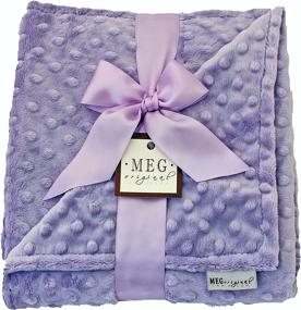 img 3 attached to 👶✨ Luxurious MEG ORIGINAL Lavender Baby Girl Minky Dot Blanket for Unmatched Comfort and Style