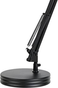 img 1 attached to 💡 Globe Electric Swing-Arm Desk Lamp - Black, Base Included