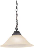 🔦 517664 millbridge traditional 1 indoor hanging swag light with alabaster glass shade in oil rubbed bronze for living, dining, and bar areas logo