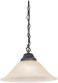 img 4 attached to 🔦 517664 Millbridge Traditional 1 Indoor Hanging Swag Light with Alabaster Glass Shade in Oil Rubbed Bronze for Living, Dining, and Bar Areas