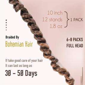 img 3 attached to 👩 Tiana Passion Twist Hair Extensions - 10 Inch, 7 Packs, Ombre Blonde Pre-twisted Crochet Hair for Passion Twist Hairstyles - Pre-looped & Synthetic Braiding Hair (10 Inch 7 Packs, T27)