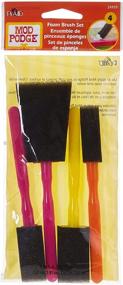 img 3 attached to 🖌️ Mod Podge FBA Scrapbooking Foam Brush Set, Pack of 4, Assorted Count