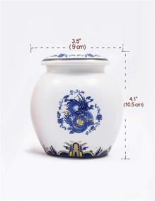 img 2 attached to Dahlia Airtight Porcelain Storage Canister