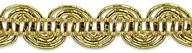 expo international pia metallic scroll braid trim embellishment - elegant 20-yard gold trim for crafts and décor logo