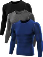 🏃 neleus men's athletic compression sport running long sleeve t-shirt: boost performance, comfort, and style! логотип