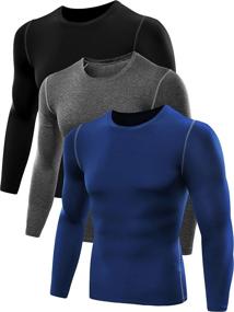 img 4 attached to 🏃 Neleus Men's Athletic Compression Sport Running Long Sleeve T-Shirt: Boost Performance, Comfort, and Style!