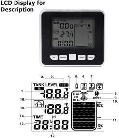 img 3 attached to Ultrasonic Water Tank Liquid Depth Level Meter Sensor: High/Low Alarm, Temperature Display, 3.3 Inch LED