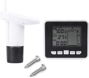 img 4 attached to Ultrasonic Water Tank Liquid Depth Level Meter Sensor: High/Low Alarm, Temperature Display, 3.3 Inch LED