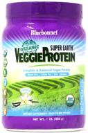 🌿 organic bluebonnet super earth veggie protein powder - soy free, gluten free, kosher, non-gmo, vegan, usda organic, vanilla flavor - 1 lb, 15 servings, no added sugar logo