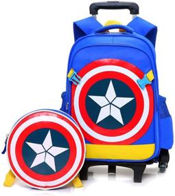 img 3 attached to 🕷️ Spiderman Trolley Backpack for Vacation with Wheels