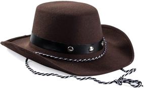 img 1 attached to 🤠 Adorable Brown Western Cowboy Rodeo Hat for Baby Cowboys
