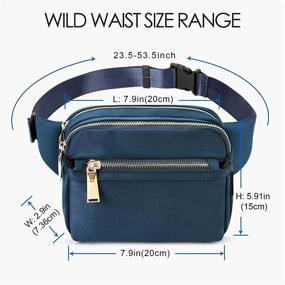 img 3 attached to ZORFIN Fanny Packs: Stylish Multi-Pocket Waist Bag - Ideal for Disney, Travel, Festivals, Cycling, Running, Hiking (Dark Blue)