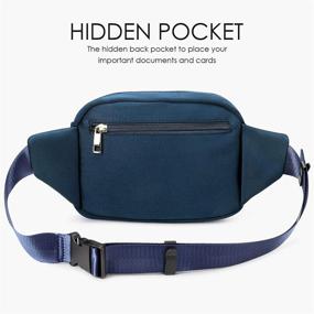 img 1 attached to ZORFIN Fanny Packs: Stylish Multi-Pocket Waist Bag - Ideal for Disney, Travel, Festivals, Cycling, Running, Hiking (Dark Blue)