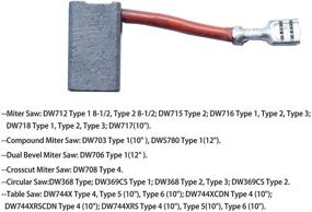 img 2 attached to 🔌 2-Pack Carbon Motor Brushes Compatible with Dewalt DW718 / DWS780 / DW717 Miter Saw - Replacement Part for Power Tools