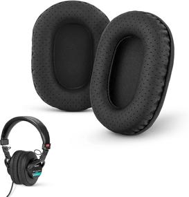img 4 attached to 🎧 Black Perforated Brainwavz Replacement Earpads with Memory Foam for Sony MDR 7506, V6 & CD900ST and Other On-Ear Headphones