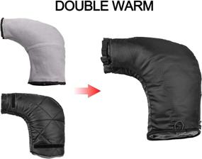 img 1 attached to 🚲 ROCKBROS Weatherproof Bike Handlebar Mittens for Extreme Cold Conditions - Mountain Commuter MTB Fat Bike Bar Covers - Cyclist Pogies Mittens