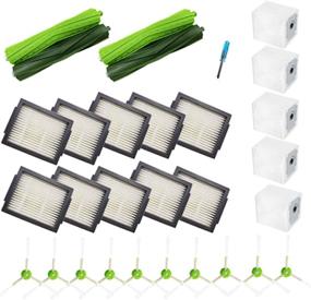 img 4 attached to 🧹 YOKYON Replacement Parts Kit for iRobot Roomba i7 i7+ i3 i3+ i4+ i6+ i8+ J7 J7+ Plus Vacuum - Includes Multi-Surface Rubber Brushes, High-Efficiency HEPA Filters, Edge-Sweeping Side Brushes, and Disposal Bags