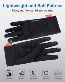 img 3 attached to 🧤 Lanyi Running Sports Gloves: Compression Lightweight Windproof Anti-Slip Touchscreen Warm Liner for Men and Women - Ideal for Cycling, Work and Outdoor Activities