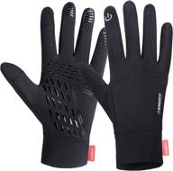 🧤 lanyi running sports gloves: compression lightweight windproof anti-slip touchscreen warm liner for men and women - ideal for cycling, work and outdoor activities логотип