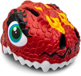 img 4 attached to 🦖 Crazy Safety Dinosaur Helmets for Kids - Bicycle Helmet for Toddlers, Boys & Girls Age 3-8 Years with LED Rear Light - Ideal for Bikes, Scooters, and Tricycles - Certified