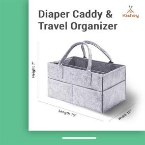 img 2 attached to 👶 Kishey Baby Diaper Caddy Organizer – Nursery Storage Bin: Portable Car Organizer for Baby Travel