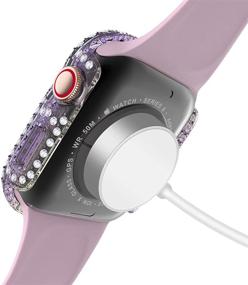 img 1 attached to 3-пак чехлов KADES Bling, совместимых с чехлом для Apple Watch с встроенным защитным экраном для IWatch SE 38 мм 40 мм 42 мм 44 мм Серии 6 5 4 3 2 1 (38 мм)