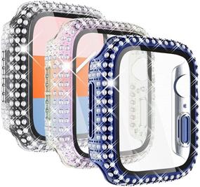 img 4 attached to 3-пак чехлов KADES Bling, совместимых с чехлом для Apple Watch с встроенным защитным экраном для IWatch SE 38 мм 40 мм 42 мм 44 мм Серии 6 5 4 3 2 1 (38 мм)