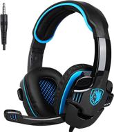 🎧 sades sa708gt gaming headset: xbox one, ps4, pc compatible, volume controller, noise cancelling mic, bass surround, soft memory earmuffs logo