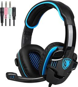 img 3 attached to 🎧 SADES SA708GT Gaming Headset: Xbox One, PS4, PC Compatible, Volume Controller, Noise Cancelling Mic, Bass Surround, Soft Memory Earmuffs