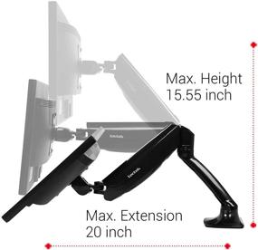 img 3 attached to Двойное крепление для мониторов Loctek - полное движение с помощью газовой пружины для установки на стол для экранов от 10 до 27 дюймов