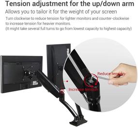 img 2 attached to Двойное крепление для мониторов Loctek - полное движение с помощью газовой пружины для установки на стол для экранов от 10 до 27 дюймов