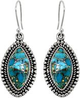 exquisite yotreasure turquoise sterling earrings: a perfect addition to girls' jewelry collection logo