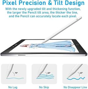 img 1 attached to 🖊️ Stylus Pencil for iPad Air 4th Gen - Active Pen with Palm Rejection for 2018-2020 iPad Pro 11"/12.9", iPad 8th/7th/6th Gen, iPad Mini 5th Gen, iPad Air 4th/3rd Gen (White)