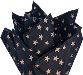 img 2 attached to 🌟 50 Sheets of DIY Crafts Black Star Tissue Paper Gift Wrapping - Pack Bags