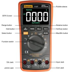 img 3 attached to Auto Ranging Digital Multimeter TRMS 6000: Accurate Voltage, Amp, Ohm, Volt Measurements with Battery Alligator Clips Test Leads - AC/DC Voltage/Account, Voltage Alert, Multi Tester/Diode - EBTN Screen