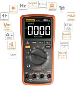 img 2 attached to Auto Ranging Digital Multimeter TRMS 6000: Accurate Voltage, Amp, Ohm, Volt Measurements with Battery Alligator Clips Test Leads - AC/DC Voltage/Account, Voltage Alert, Multi Tester/Diode - EBTN Screen