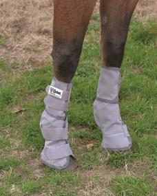 img 2 attached to 🐴 Cashel Crusader Warmblood Grey Horse Fly Leg Guards