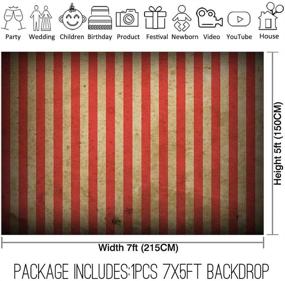 img 3 attached to 🎪 Sinister Halloween Circus Carnival Backdrop: Captivating Red & White Stripes, Blood Splatter & Horror Decor - Perfect for Prom, Photo Booths, and Portraits!