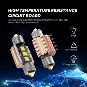 img 2 attached to 🔦 Auxbeam 6418 светодиодная лампа: ошибка Canbus Free 36 мм 1,42 "лампа типа фестун для подсветки салона, карты, двери и номерного знака