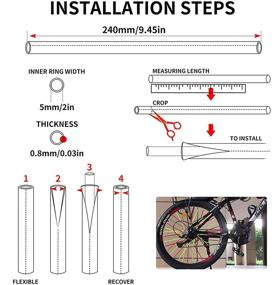 img 1 attached to Велосипедный велосипедный чехол для спиц, 72 шт., обод колеса, чехол для спиц, набор оберток, универсальный для 8 дюймов