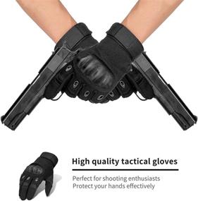 img 1 attached to Fuyuanda Tactical Gloves Men's Outdoor Full Finger Hard Knuckle Motorcycle Glove for Military Army Sporting Shooting Paintball Hunting Driving Riding Cycling Airsoft - Enhanced SEO